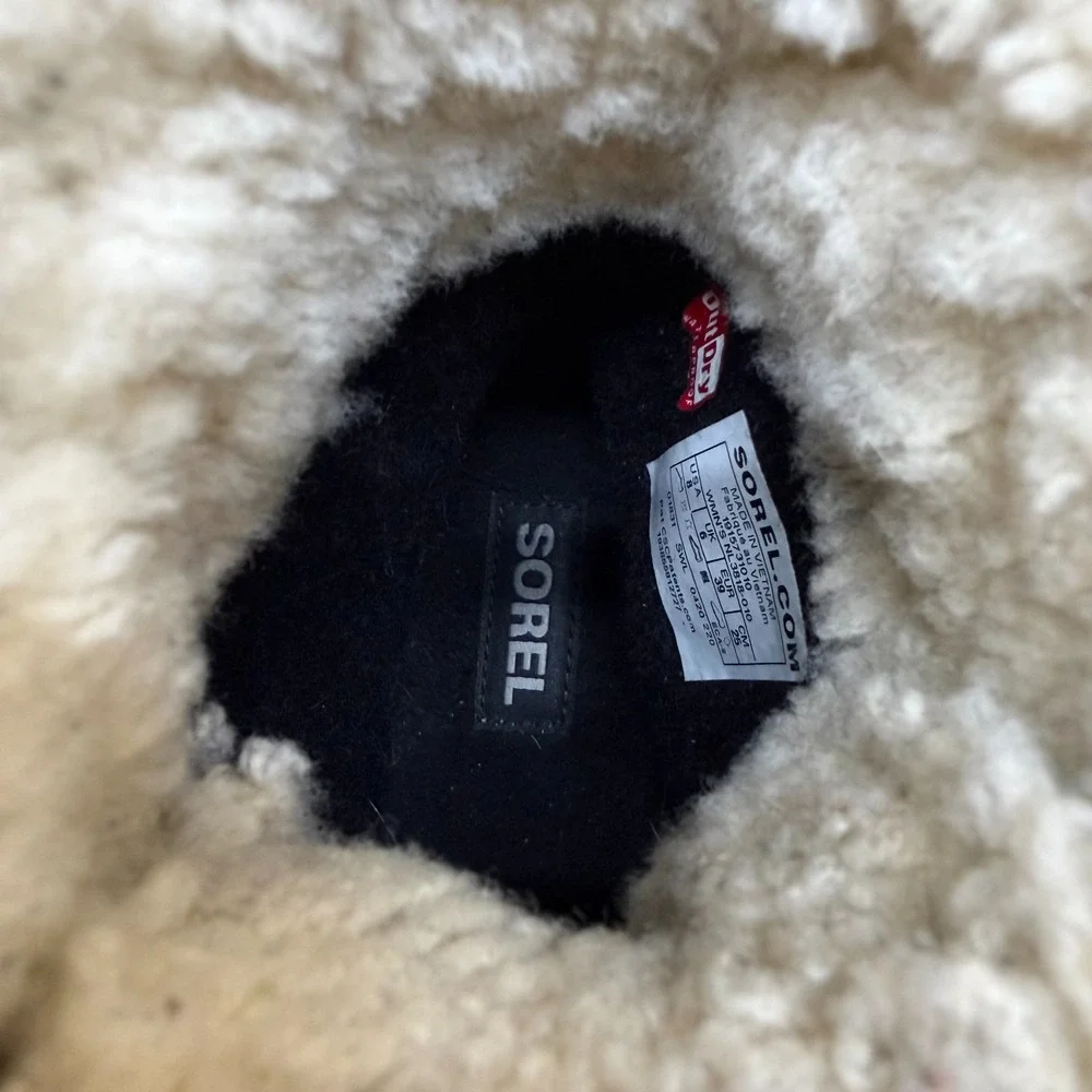 Sorel Tivoli IV Parc Waterproof Winter Boots Womens 8 Black Sherpa Waterproof